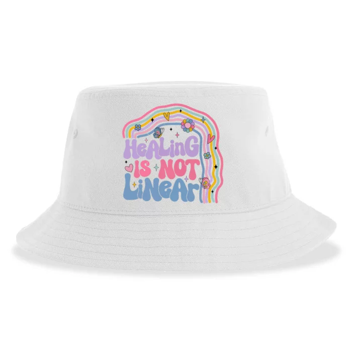 Healing Is Not Linear Mental Health Awareness Month Sustainable Bucket Hat