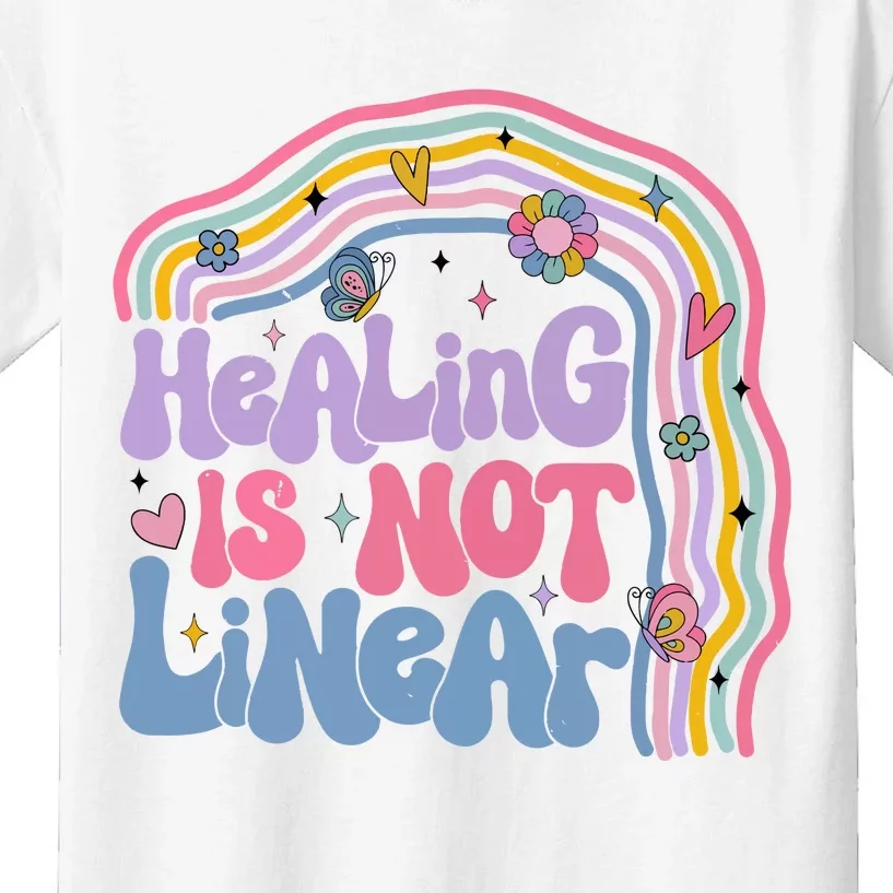 Healing Is Not Linear Mental Health Awareness Month Kids T-Shirt