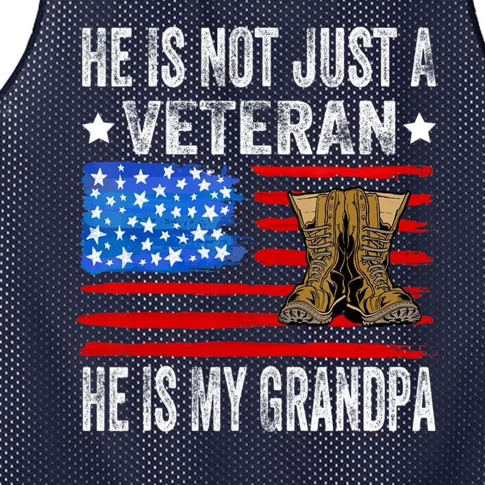 He Is Not Just A Veteran He Is My Grandpa Mesh Reversible Basketball Jersey Tank