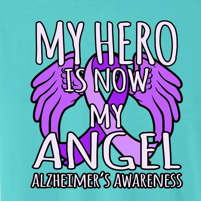 Hero Is Now My Angel Alzheimer's Awareness Purple Graphic Gift ChromaSoft Performance T-Shirt