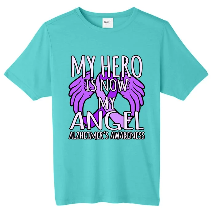 Hero Is Now My Angel Alzheimer's Awareness Purple Graphic Gift ChromaSoft Performance T-Shirt