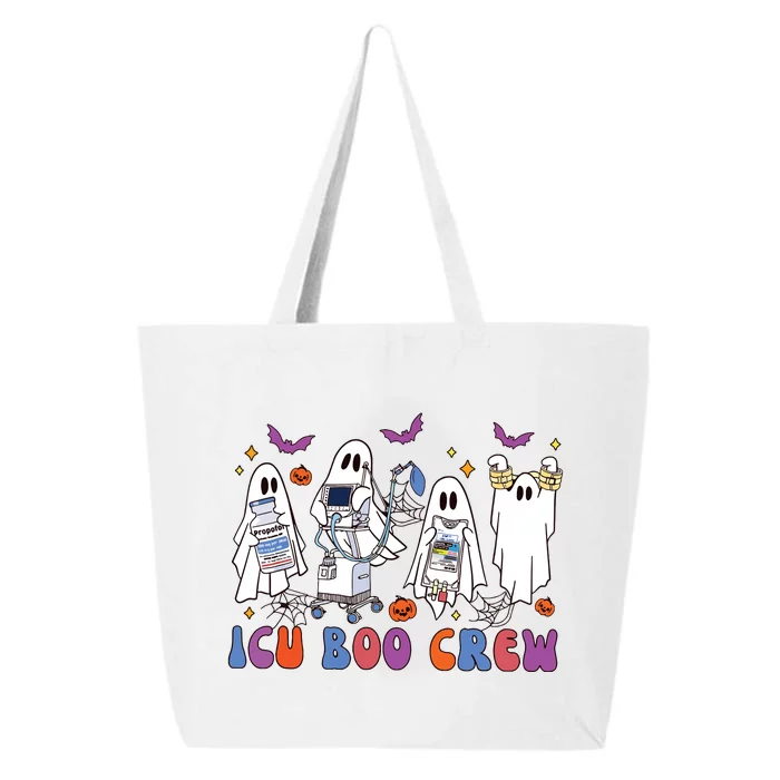 Halloween Icu Nurse Retro Icu Boo Crew Boo Ghosts 25L Jumbo Tote