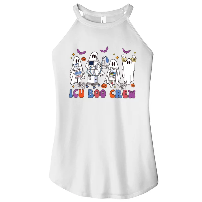 Halloween Icu Nurse Retro Icu Boo Crew Boo Ghosts Women’s Perfect Tri Rocker Tank