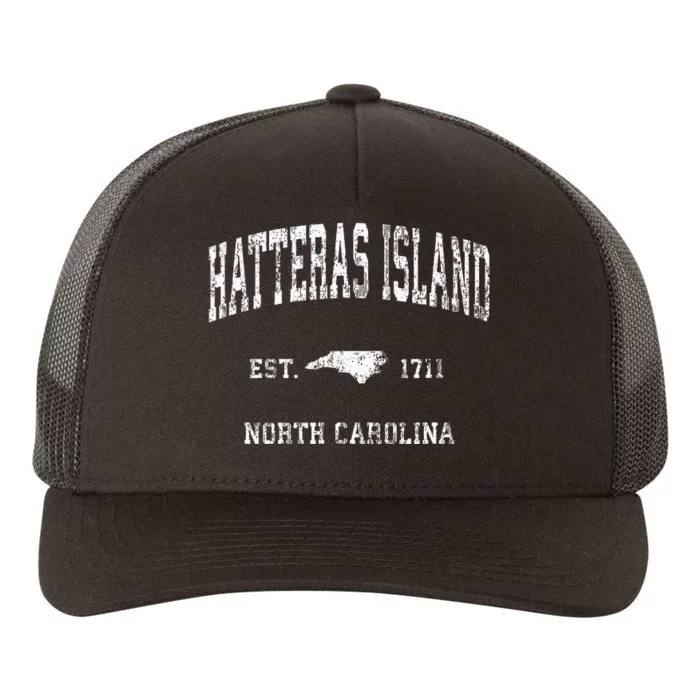 Hatteras Island North Carolina Nc Vintage Athletic Yupoong Adult 5-Panel Trucker Hat