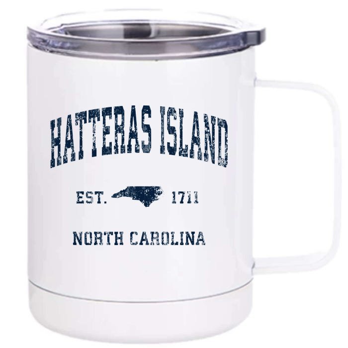 Hatteras Island North Carolina Nc Vintage Athletic Front & Back 12oz Stainless Steel Tumbler Cup