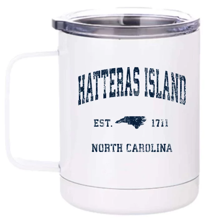 Hatteras Island North Carolina Nc Vintage Athletic Front & Back 12oz Stainless Steel Tumbler Cup