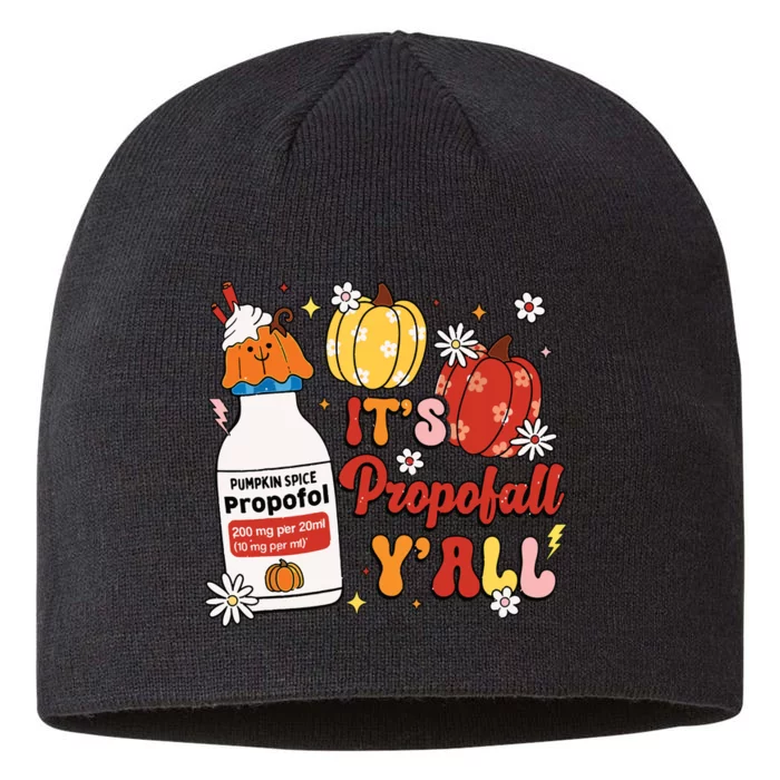 Halloween Icu Nurse Its Propofall Yall Crna Icu Fall Autumn 8 1/2in Sustainable Knit Beanie