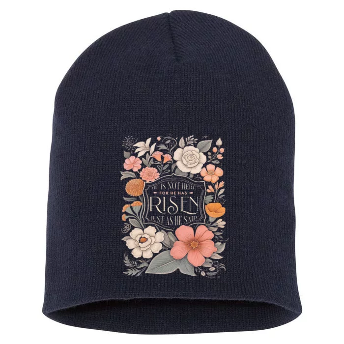 He Is Not Here For He Has Risen Short Acrylic Beanie