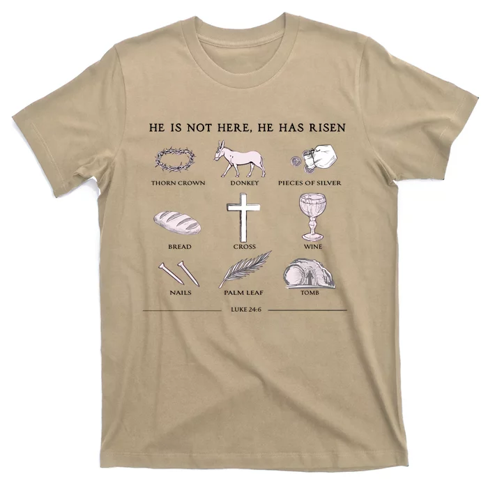 He Is Not Here He Has Risen Christian Jesus Easter Day Family Matching T-Shirt