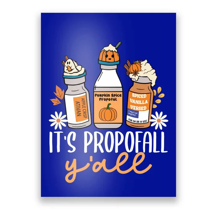 Halloween Icu Nurse Its Propofall YAll Crna Icu Fall Autumn Cool Gift Poster