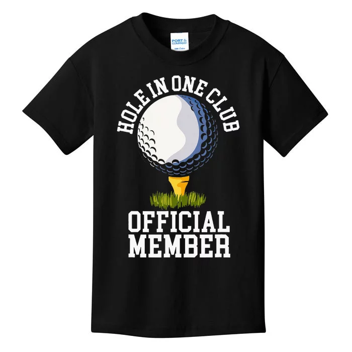 Hole In One Club Golf Club Golfer Hole In One Kids T-Shirt