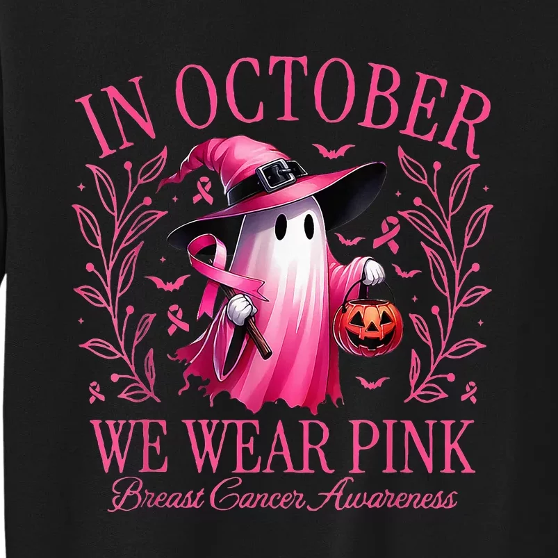 Halloween In October We Wear Breast Cancer Awareness Sweatshirt