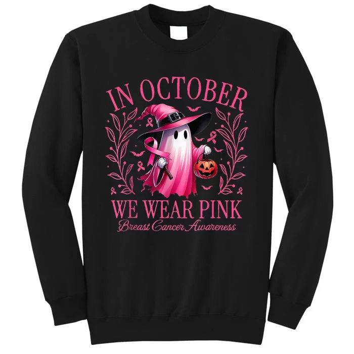 Halloween In October We Wear Breast Cancer Awareness Sweatshirt