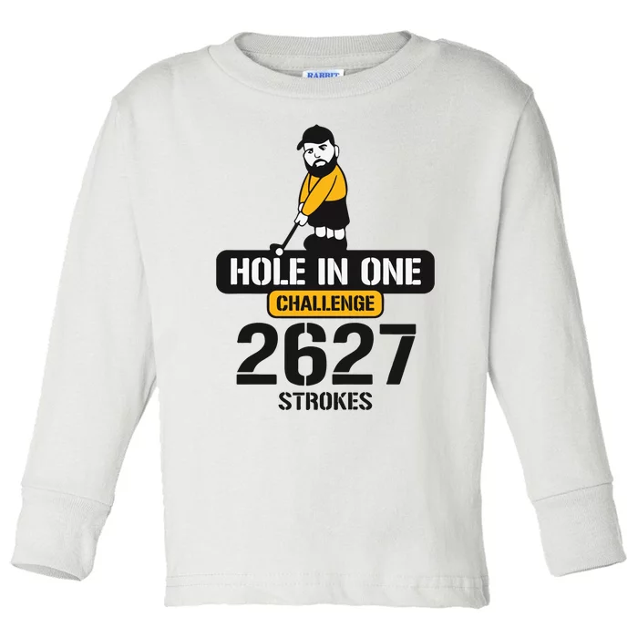 Hole In One Challenge 2627 Strokes Toddler Long Sleeve Shirt