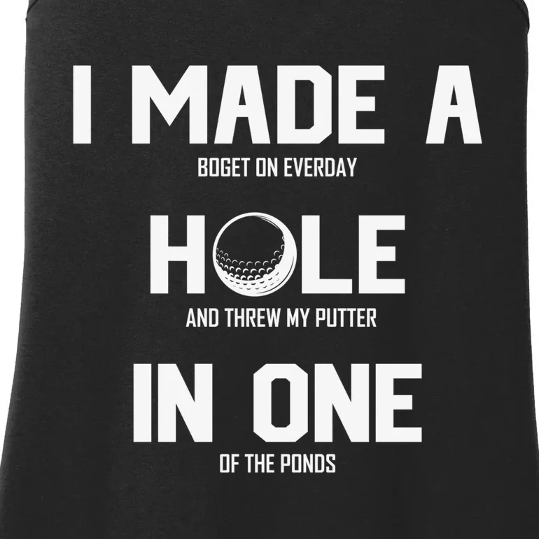 Hole In One Golf Gag Ladies Essential Tank