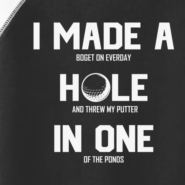 Hole In One Golf Gag Toddler Fine Jersey T-Shirt