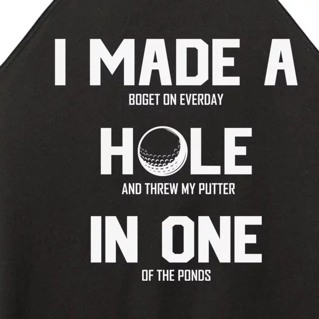 Hole In One Golf Gag Women’s Perfect Tri Rocker Tank