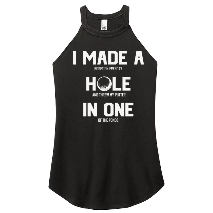 Hole In One Golf Gag Women’s Perfect Tri Rocker Tank