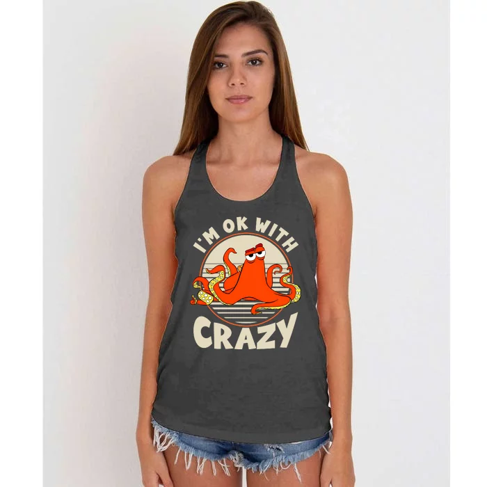 Hank Im Ok With Crazy Vintage Dory Hank Vintage Im Ok With Women's Knotted Racerback Tank