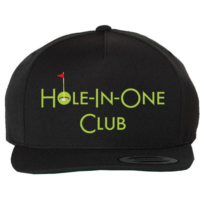 Hole In One Club Golfing Graphic Design Golf Hole In One Wool Snapback Cap