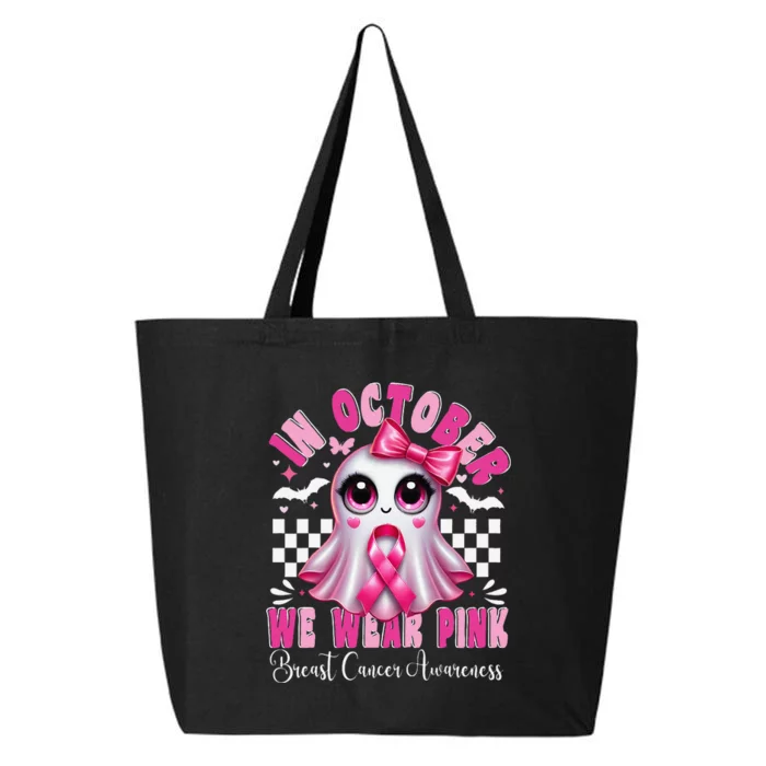 Halloween In October We Wear Pin.K Breast Cancer Awareness 25L Jumbo Tote