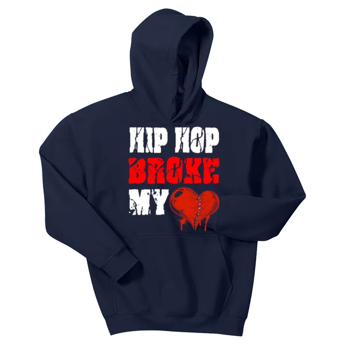 Hip Hop Broke My Heart Kids Hoodie