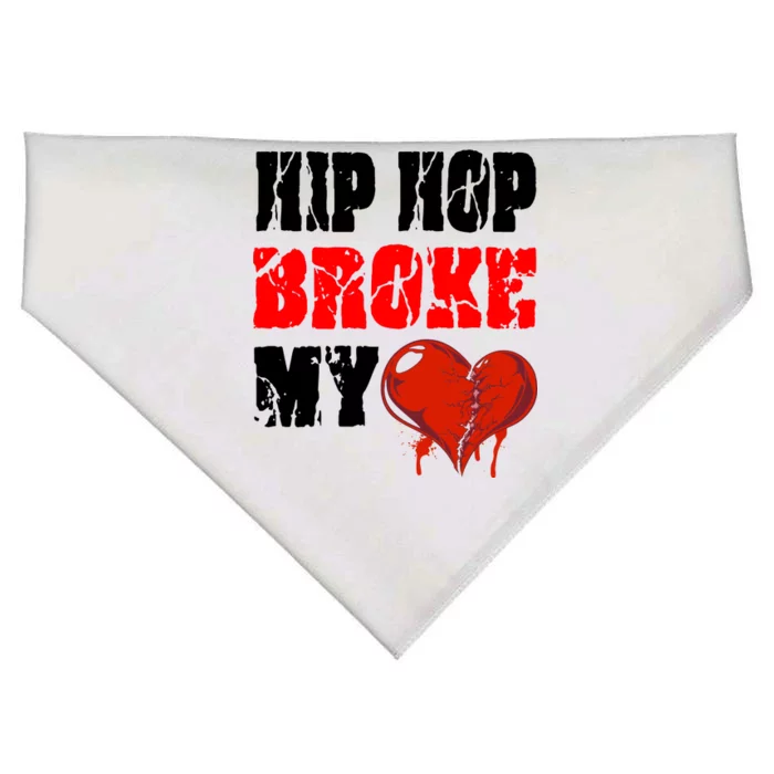 Hip Hop Broke My Heart USA-Made Doggie Bandana