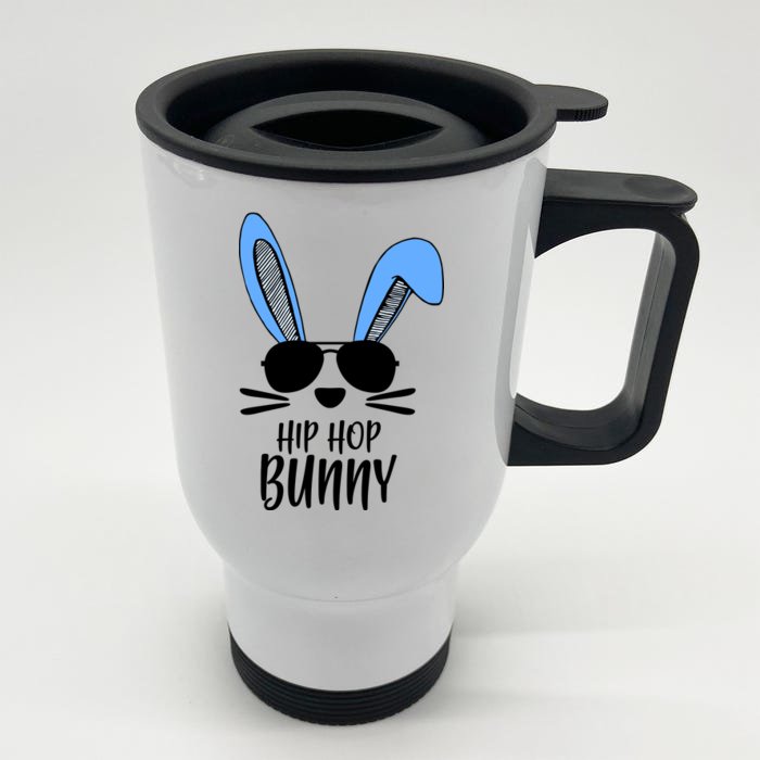 Hip Hop Bunny Front & Back Stainless Steel Travel Mug