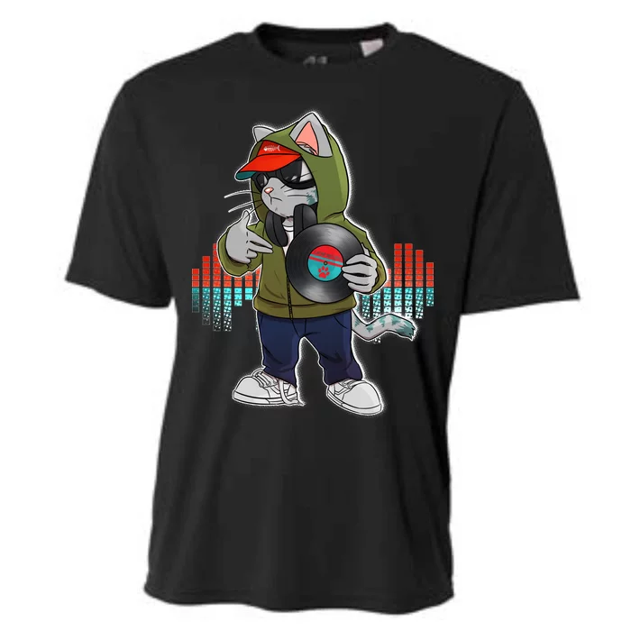 Hip Hop DJ Cat Catnip Records Cooling Performance Crew T-Shirt