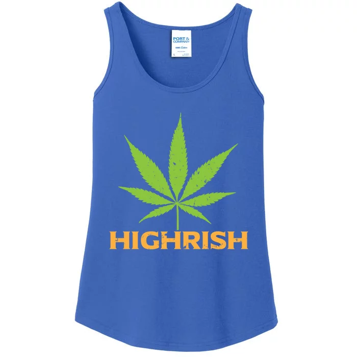 Highrish Irish Pot Leaf St Pattys Day Stoner Gift Ladies Essential Tank