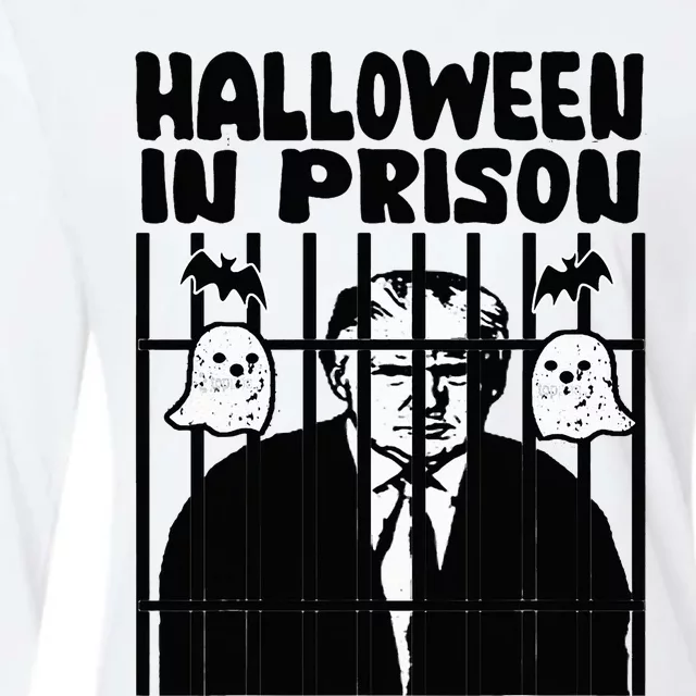 Halloween In Prison Funny Usa Political Womens Cotton Relaxed Long Sleeve T-Shirt