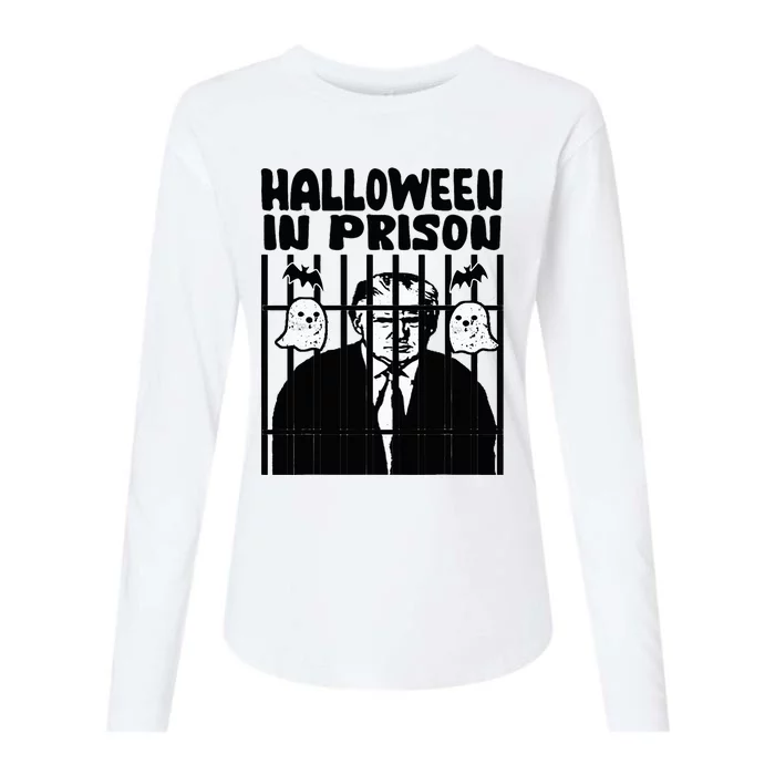 Halloween In Prison Funny Usa Political Womens Cotton Relaxed Long Sleeve T-Shirt