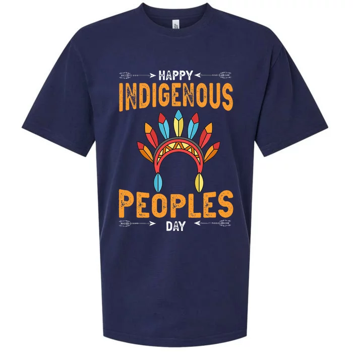 Happy Indigenous Peoples Day Native American Heritage Month Sueded Cloud Jersey T-Shirt