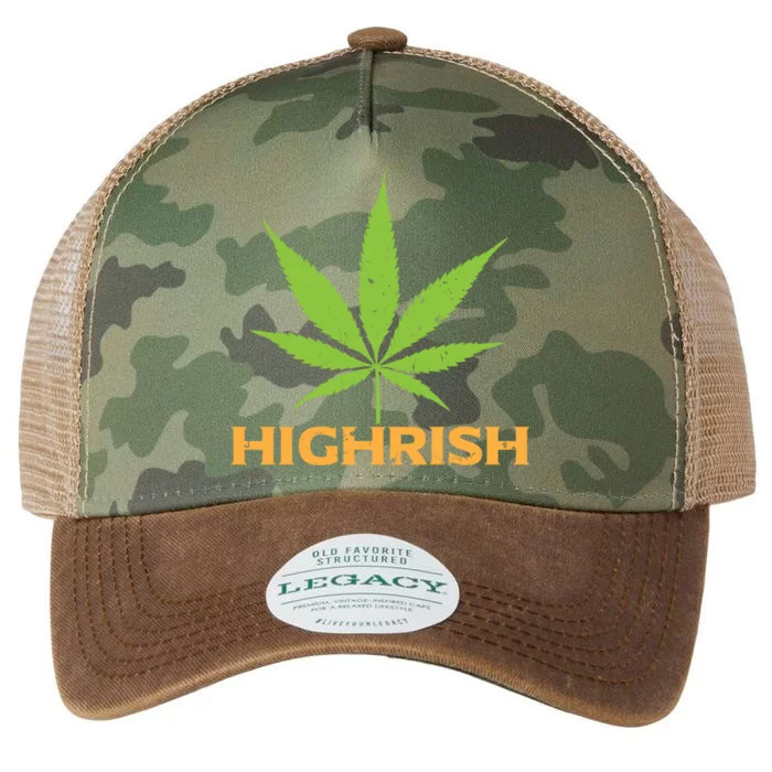 Highrish Irish Pot Leaf St Pattys Day Stoner Gift Cool Gift Legacy Tie Dye Trucker Hat