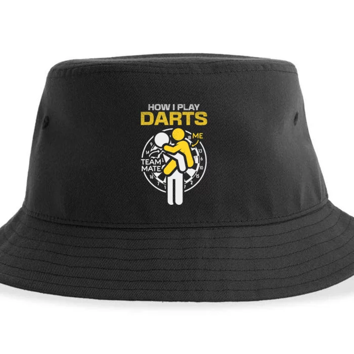 How I Play Darts Funny Darts Player Sustainable Bucket Hat