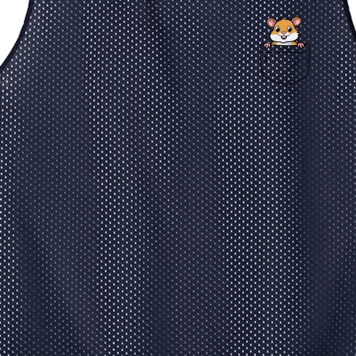 Hamster In Pocket Mesh Reversible Basketball Jersey Tank