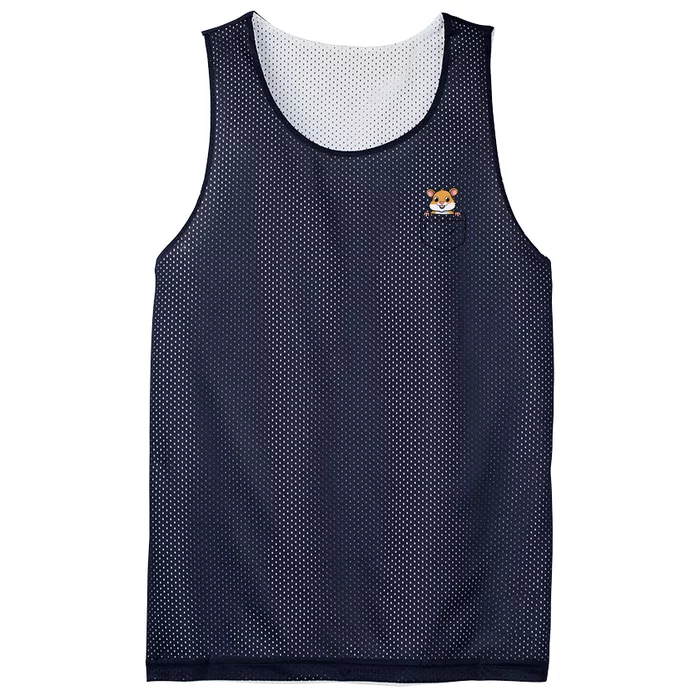 Hamster In Pocket Mesh Reversible Basketball Jersey Tank