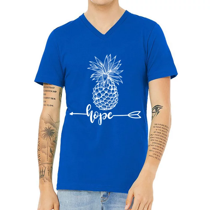 Hope Ivf Pineapple Lucky Transfer Day Gift V-Neck T-Shirt