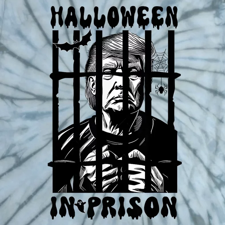 Halloween In Prison Funny Donald Trump Mug Shot Political Tie-Dye T-Shirt