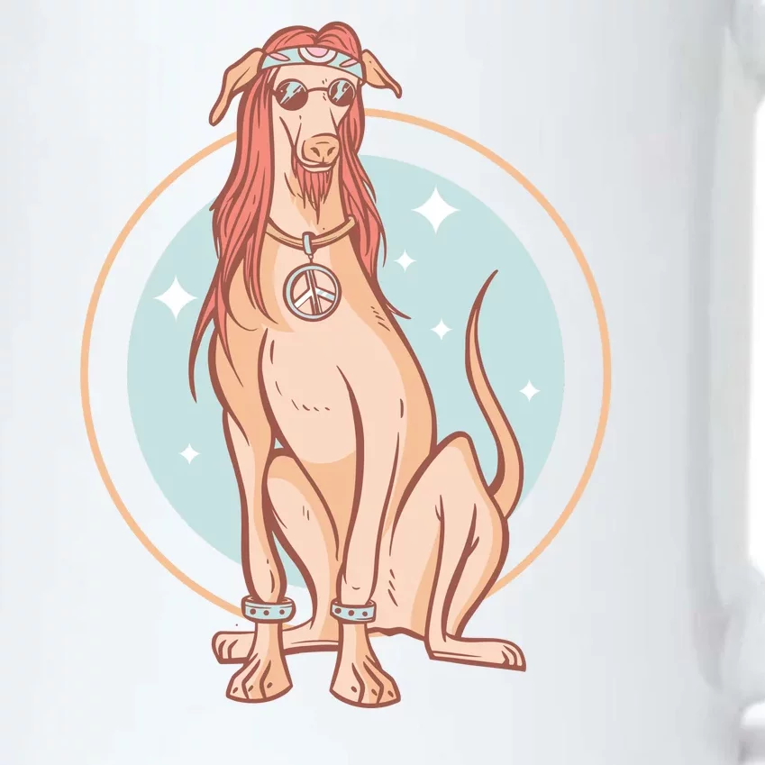 Hippie Dog Black Color Changing Mug