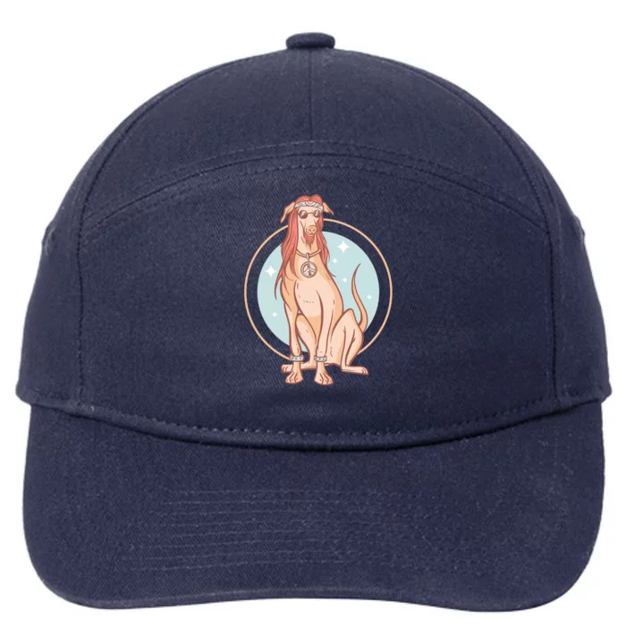 Hippie Dog 7-Panel Snapback Hat