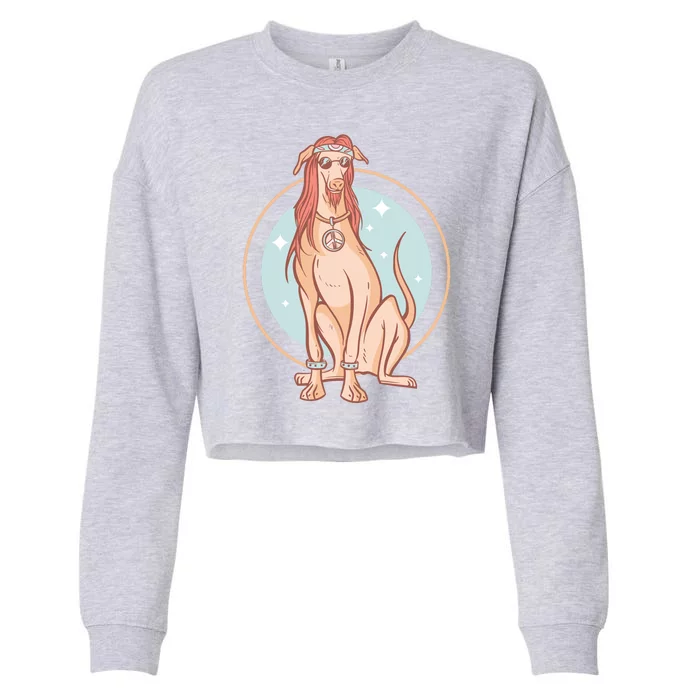 Hippie Dog Cropped Pullover Crew