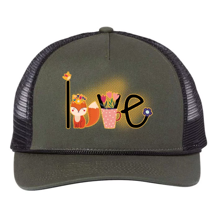 Hippie Love Spring Retro Rope Trucker Hat Cap