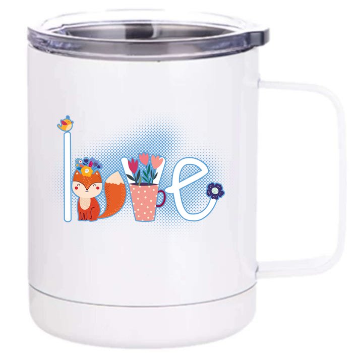 Hippie Love Spring Front & Back 12oz Stainless Steel Tumbler Cup