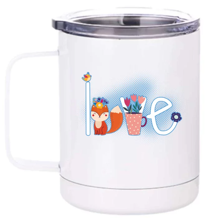 Hippie Love Spring Front & Back 12oz Stainless Steel Tumbler Cup