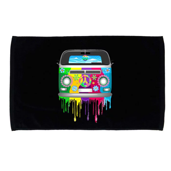 Hippie Van Dripping Rainbow Microfiber Hand Towel