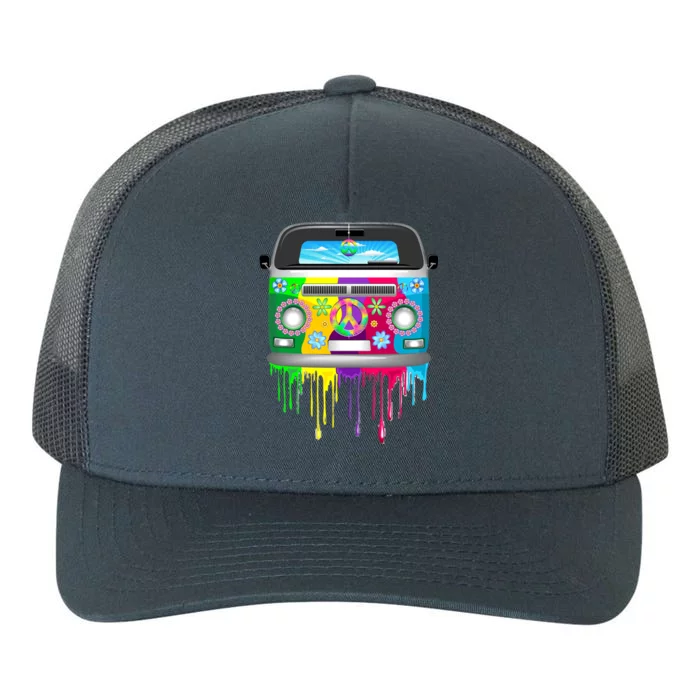 Hippie Van Dripping Rainbow Yupoong Adult 5-Panel Trucker Hat