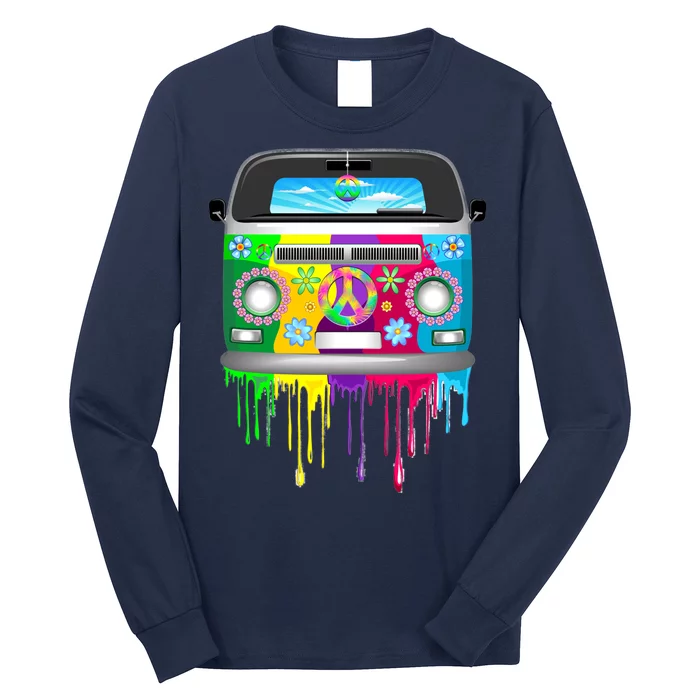 Hippie Van Dripping Rainbow Long Sleeve Shirt