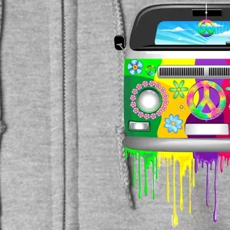 Hippie Van Dripping Rainbow Full Zip Hoodie