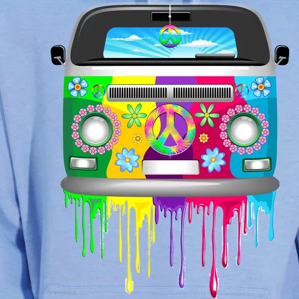 Hippie Van Dripping Rainbow Unisex Surf Hoodie